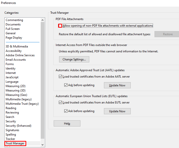 Allow opening of non- PDF file attachments with external applications Allow opening of non- PDF file attachments with external applications