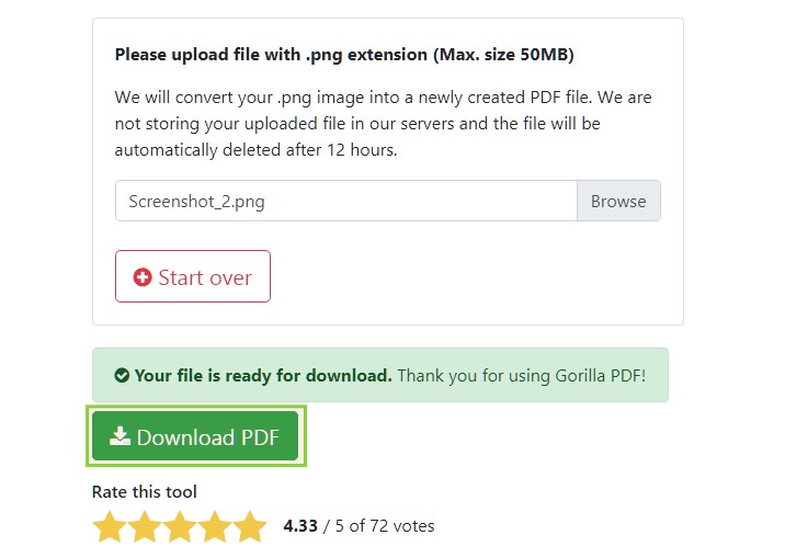 Download converter PDF from screenshot Download converter PDF from screenshot
