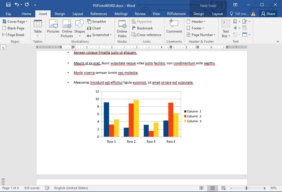 Inserted text file from PDF file into Word Inserted text file from PDF file into Word