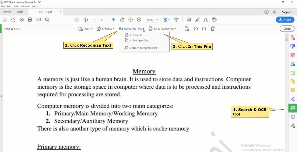 Recognize text in this file Adobe Acrobat Recognize text in this file Adobe Acrobat