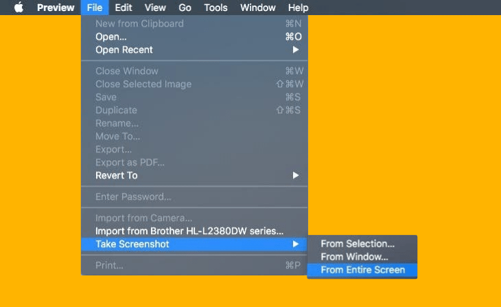 Using Preview to take a screenshot on Mac Using Preview to take a screenshot on Mac